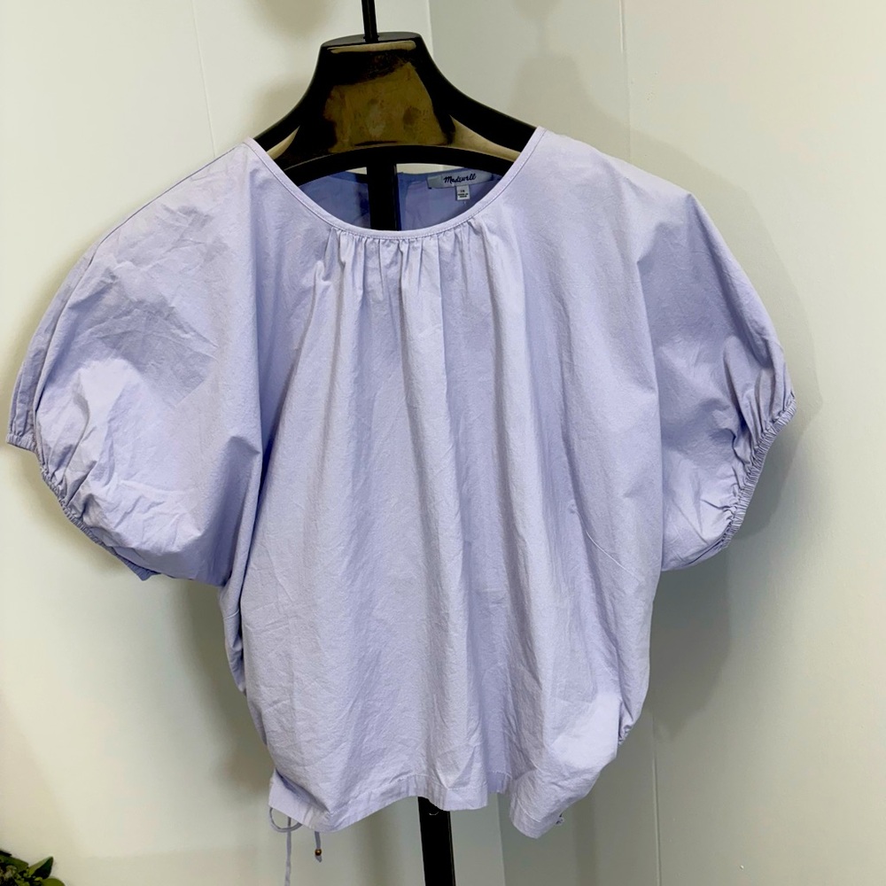 MADEWELL Lavender Puff Sleeve Women's Top NWT